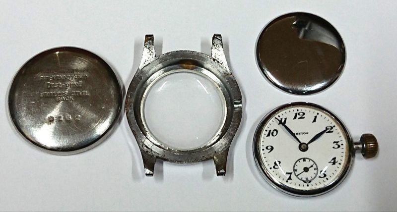 画像: 精工舎・ネーション二重ケース手巻き・軍用時計として昭和４年【１９２９】から発売