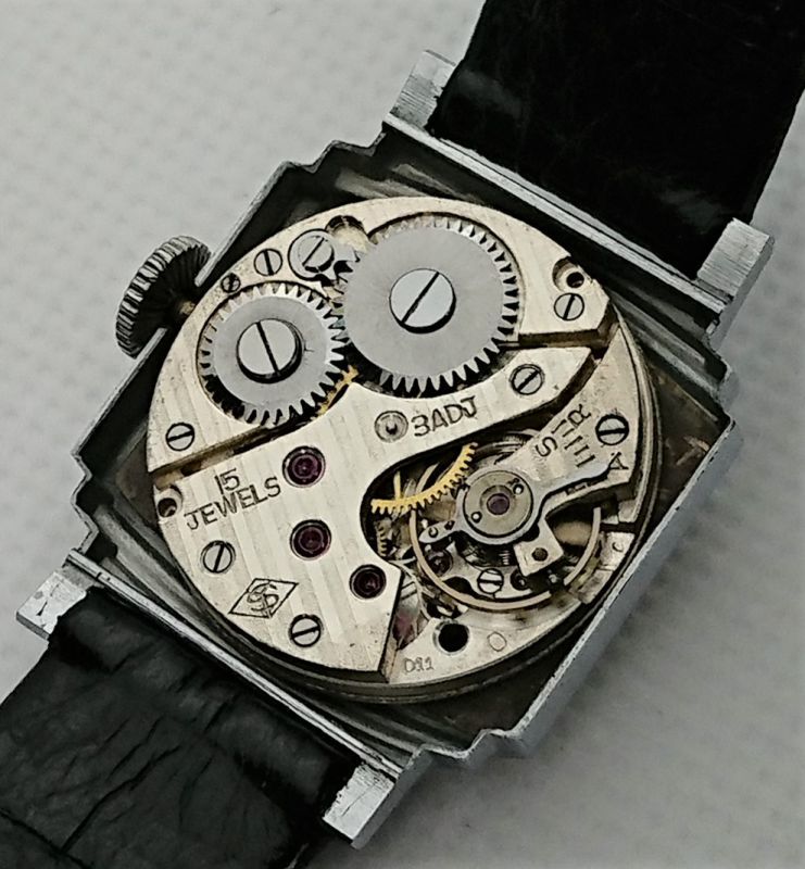 画像: ロックル・スペシャル・東洋時計製造角型紳士手巻き・昭和１１年〜　【資料的に価値ある時計】