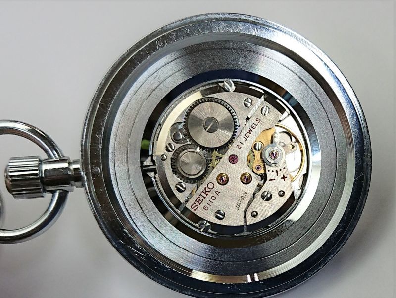 画像: セイコー懐中時計【鉄道時計】プレシオン・昭和４０年代・手巻き・セコンドセッティング付