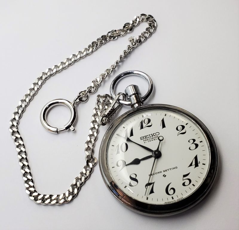 セイコー懐中時計【鉄道時計】プレシオン・昭和５０年代・手巻き 