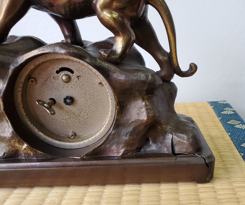 東洋時計・【小ライオン】1930年代の手巻き 貴重な置き時計