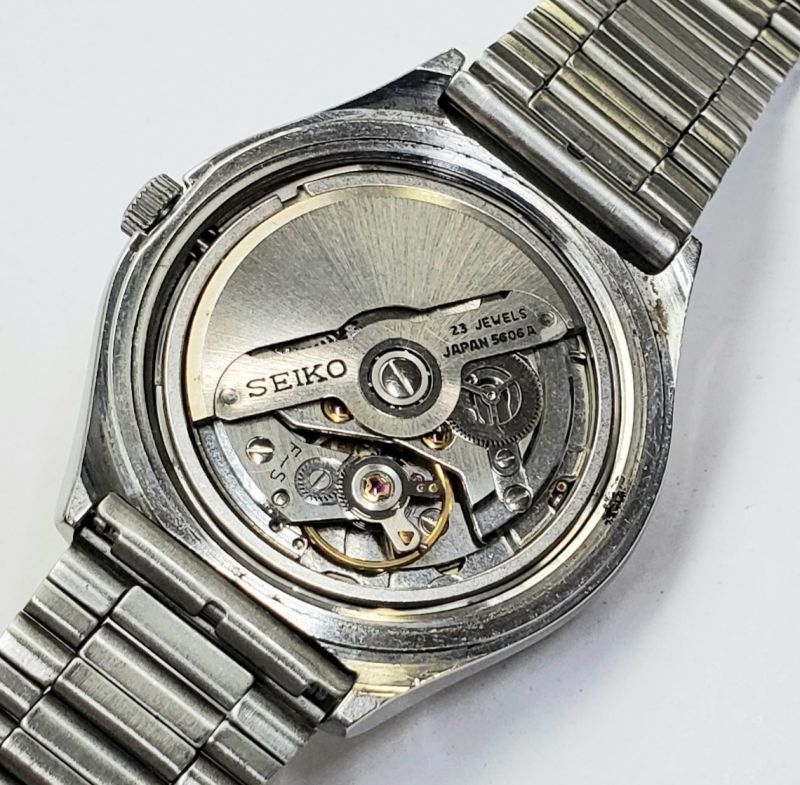 SEIKO LM 23JEWELS自動巻56系ブルーグリーン文字盤ＯＨ済み☆ 時計