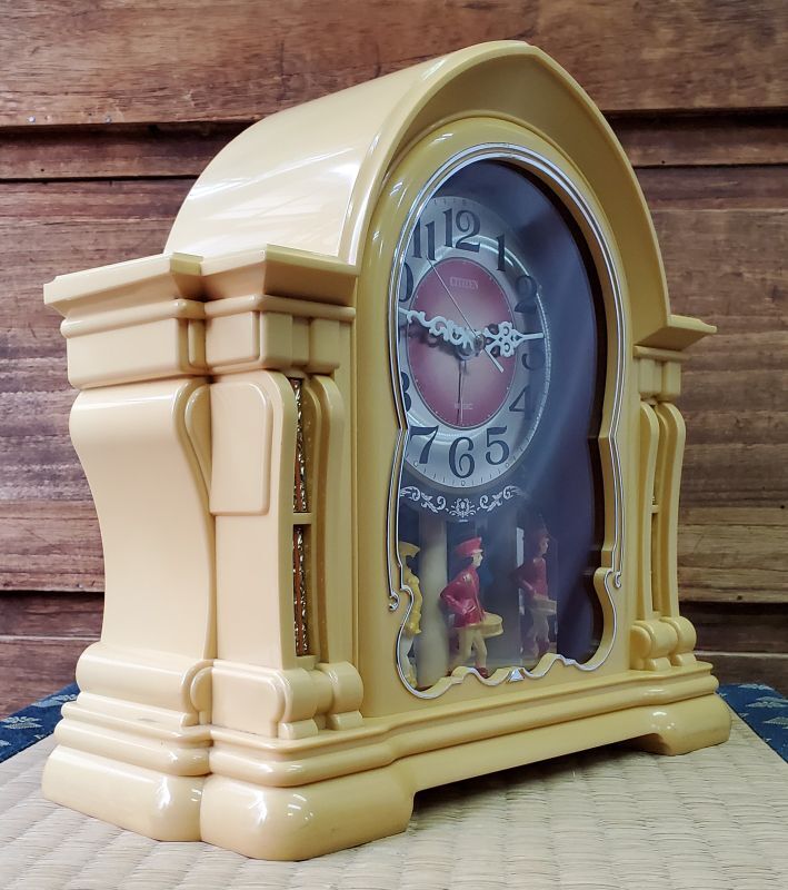 シチズン・オルゴール付き【魅惑のワルツ】置き時計・人形が回転します・昭和40年代・一日巻 - アンティーク時計専門店 時計屋なかの