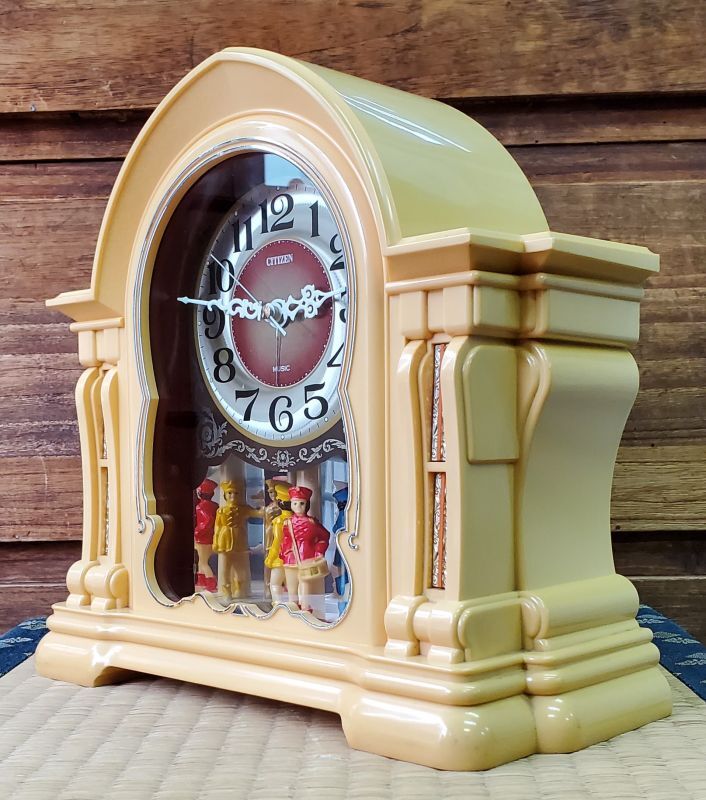 画像: シチズン・オルゴール付き【魅惑のワルツ】置き時計・人形が回転します・昭和４０年代・一日巻