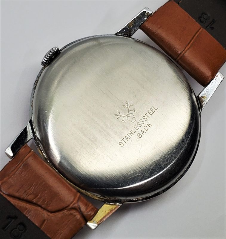 画像: Delser【デルセール】・スイス製・紳士手巻き・銅メッキ仕上げ・非防水・シンプルな時計・１９６０年代