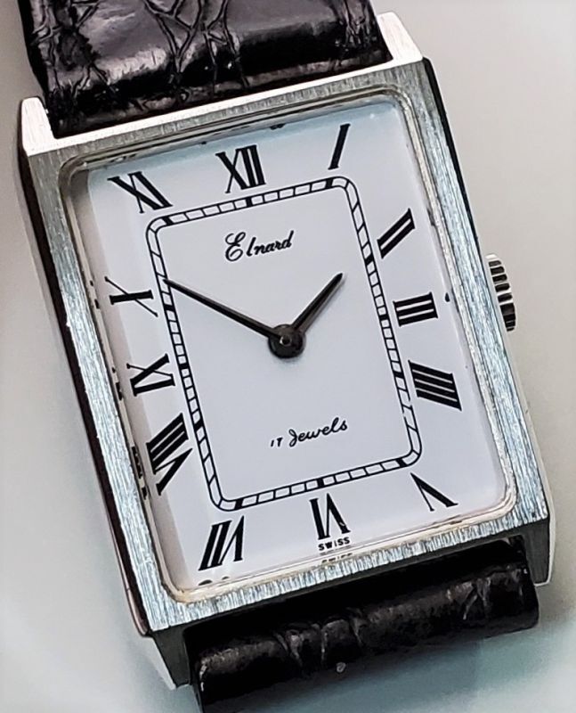 画像1: エルナルド（Elnard）・スイス製・角型手巻き・デッドのような美品・１９７０年代