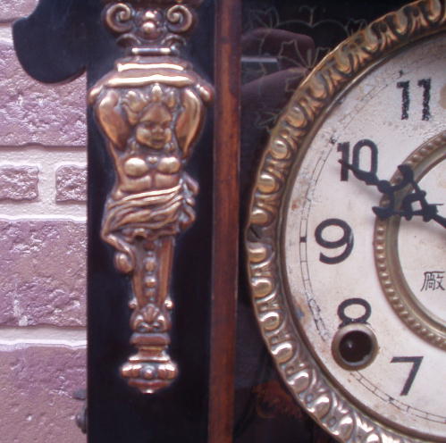 画像: 中国製（香港）の古い八日巻き置き時計（民国時代）