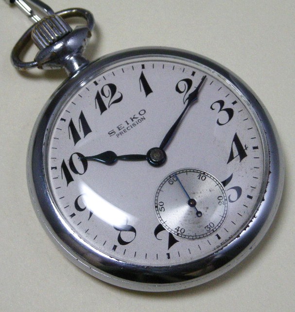 セイコー 鉄道時計 19セイコー 手巻き 懐中時計 稼働品 青針 裏蓋刻印 