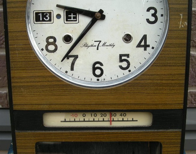 画像: リズム時計・リズムセブンマンスリー（カレンダー・温度計付）
